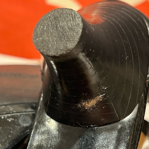 Nine West Hadrian Black Heels with Ankle Strap Sandals - Picture 8 of 9